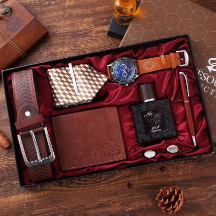 Men gift set brown
