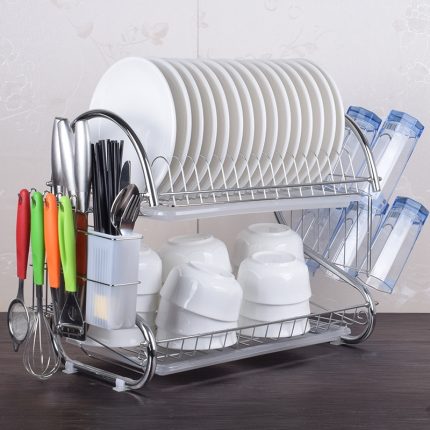 2 layer dish drainer