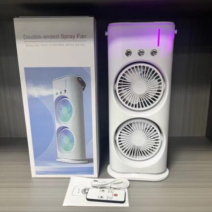 Double ended spray rechargeable fan