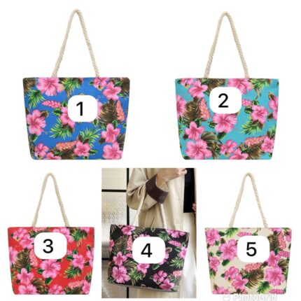Flower tote bag